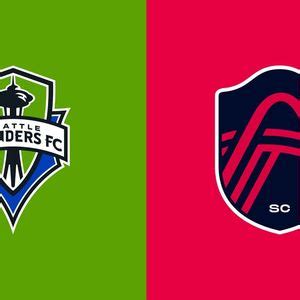 Game summary of the Seattle Sounders FC vs. St. Louis CITY SC MLS game, final score 2-0, from 22 October 2023 on ESPN (UK).